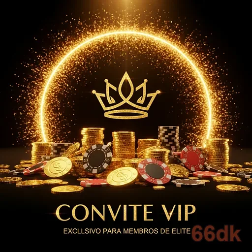 Convite VIP do cassino 66dk, destacando a exclusividade e glamour do evento.